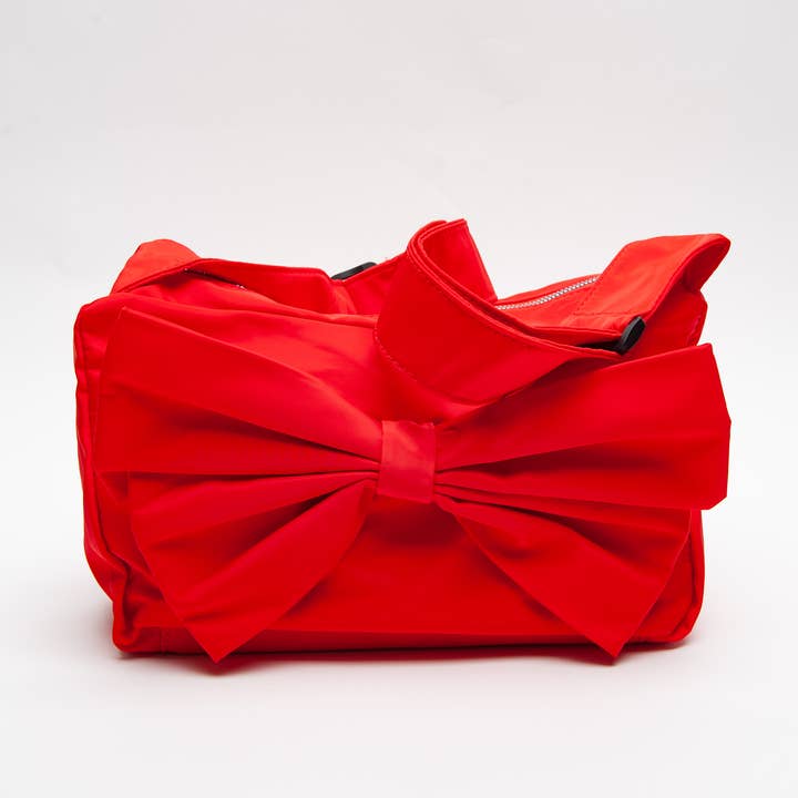 Lucca Couture - Wholesale Shoulder Bag - Women's - Coquette Cherry Red Bow Shoulder purse Bag