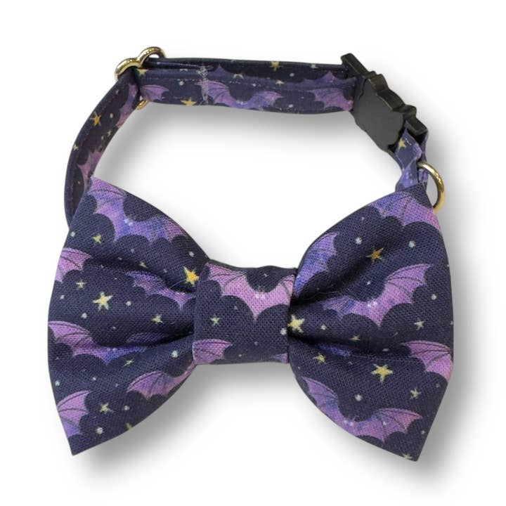 Nœud papillon pour chat d'Halloween - Chauves-souris pour la vente par Whiskers Crafts