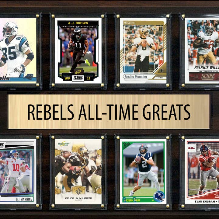 Ole Miss Rebels Legends Plaque with 8 Player Cards for wholesale by C And I Collectables