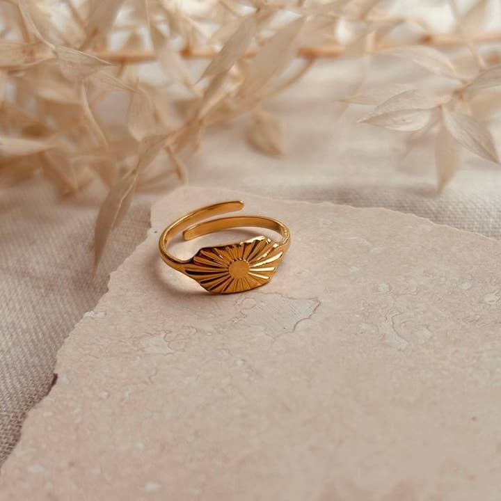 Everyday Sunburst Ring (Adjustable) for wholesale by Little Nell Jewellery