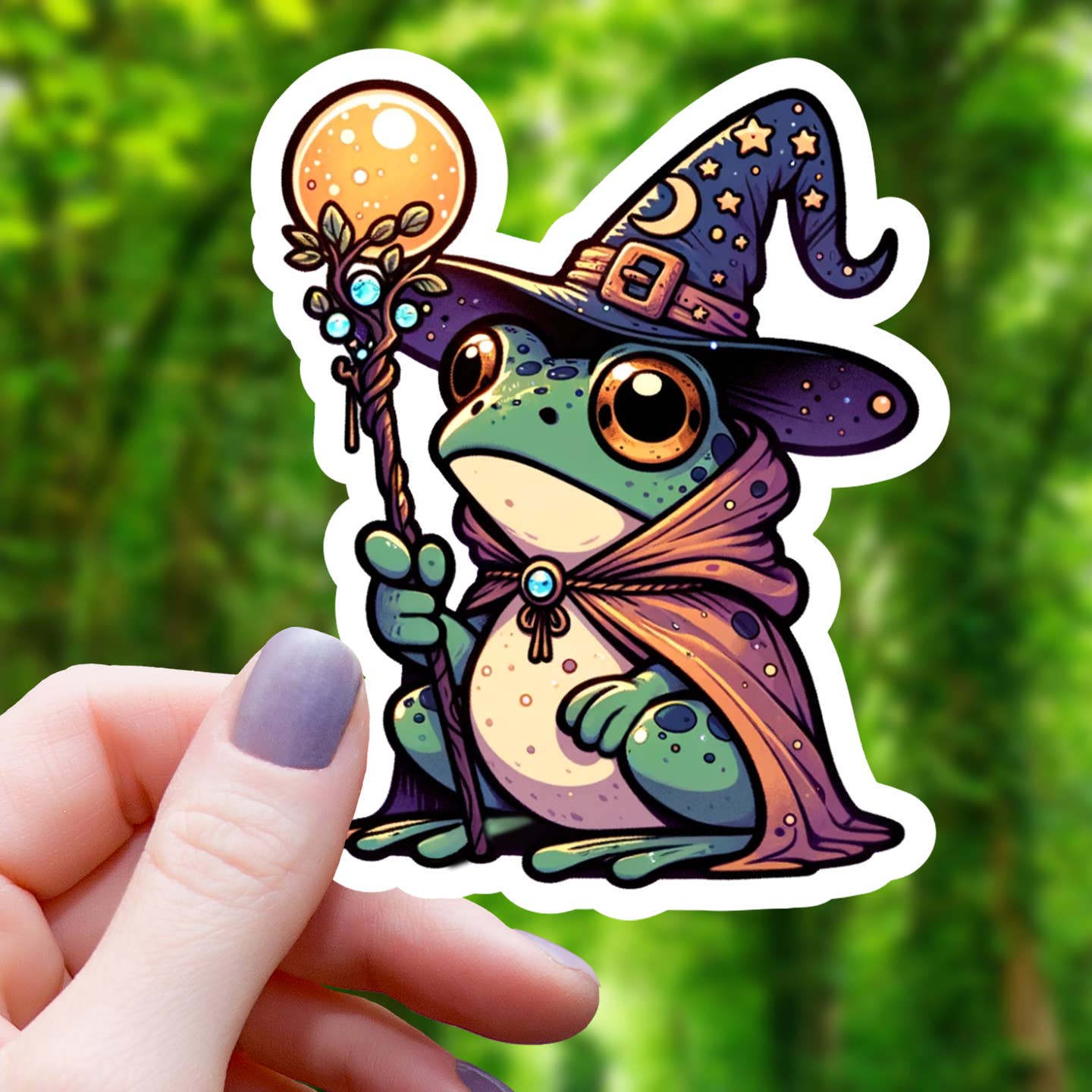Wholesale Frog Wizard With Hat Sticker 3