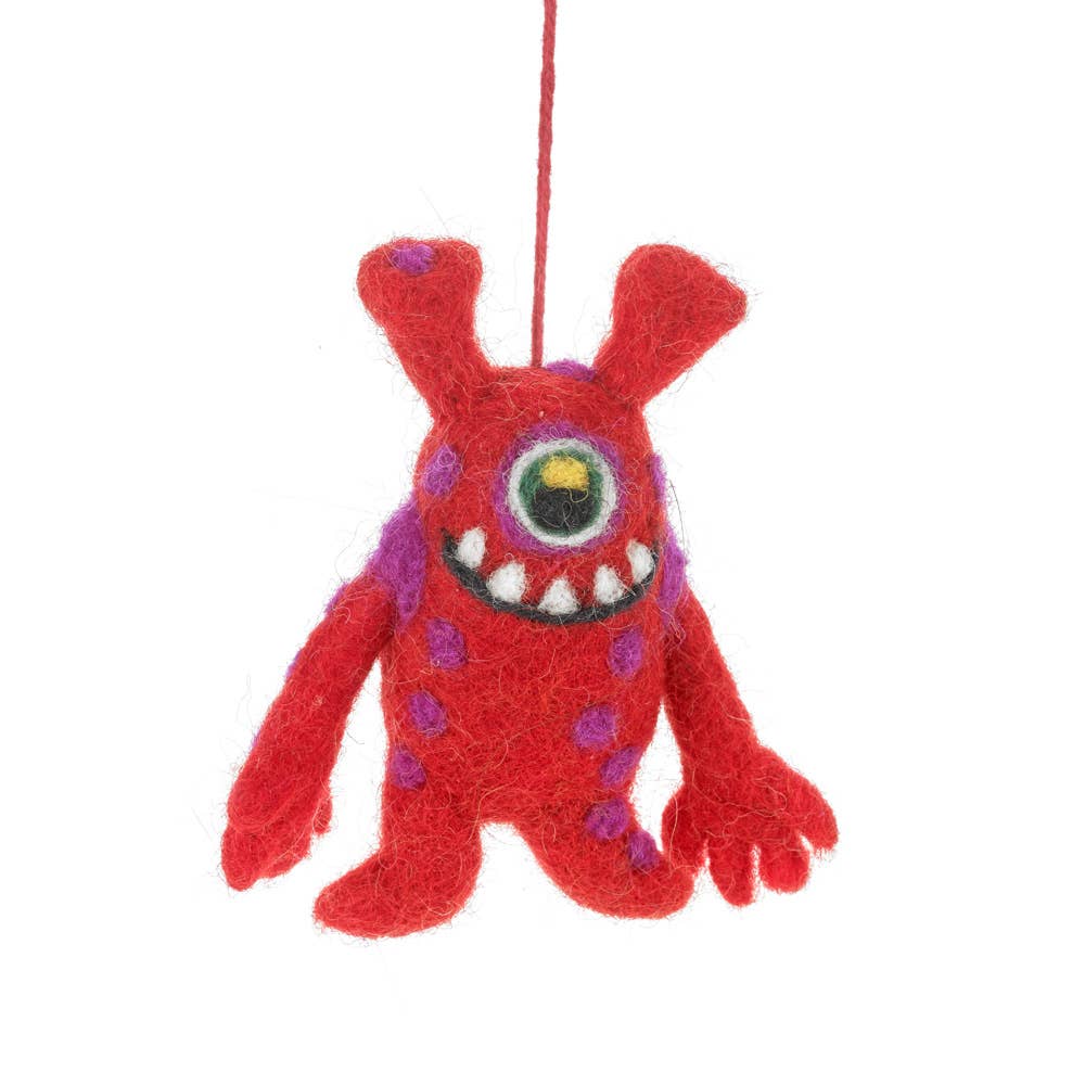 Felt So Good - Wholesale Ornament - Handmade Felt Moody Monsters Hanging Decorations2