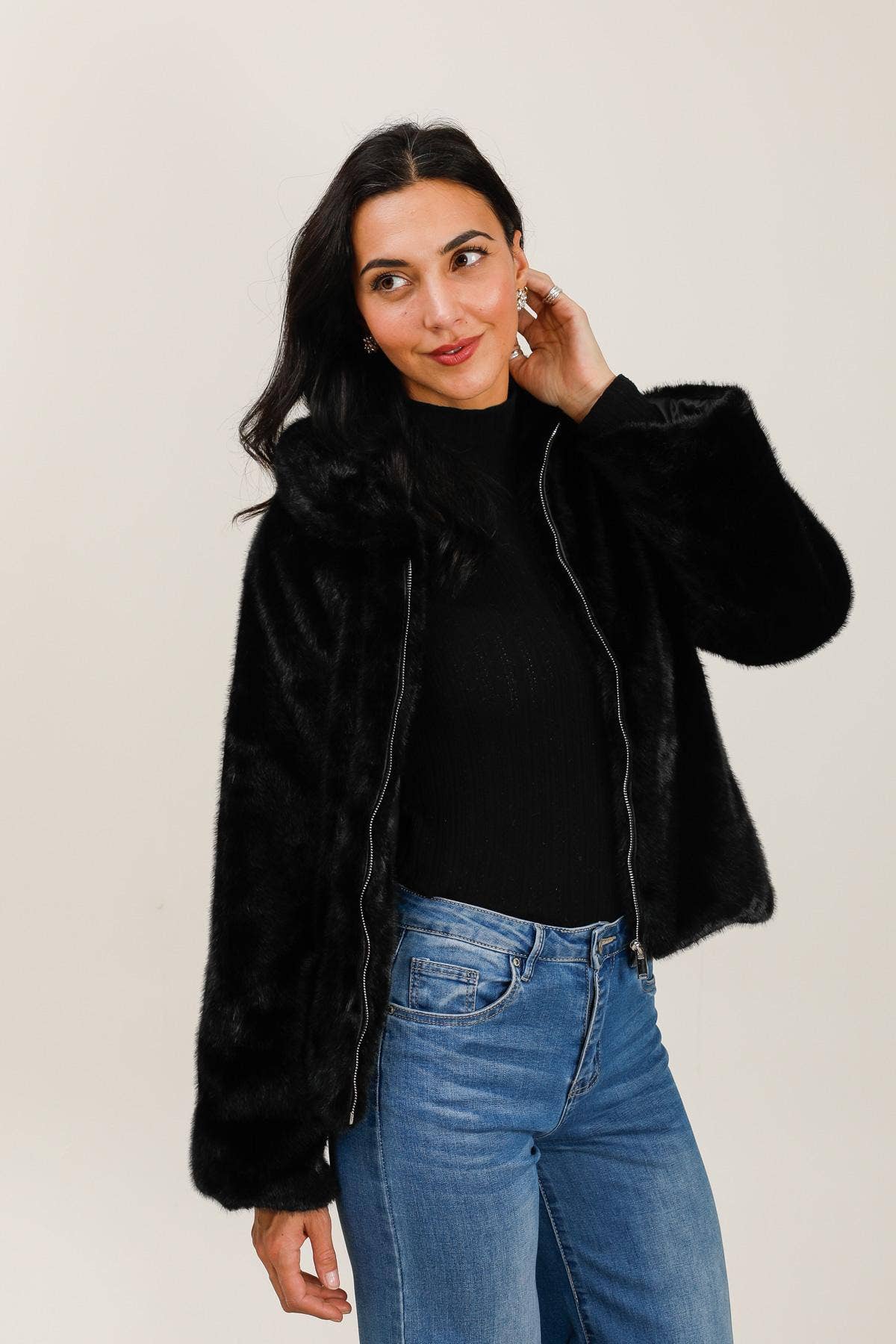 Attrait Paris - Wholesale Jacket - Women's - Jacket with faux fur collar10