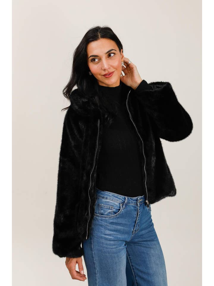 Attrait Paris - Wholesale Jacket - Women's - Jacket with faux fur collar10