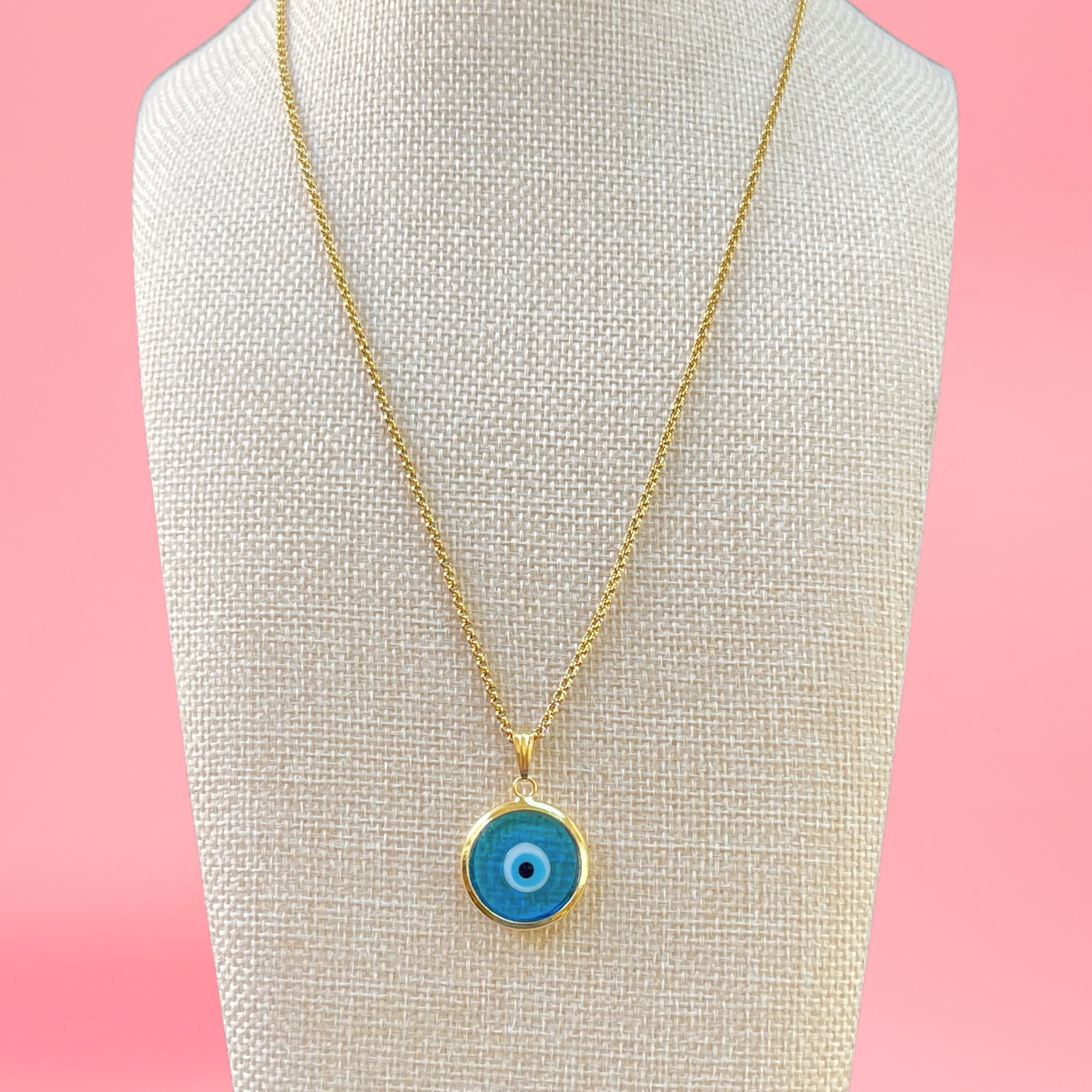 rahaal - Wholesale Jewelry - Men's - Evil Eye Necklace 18K Gold-Plated2