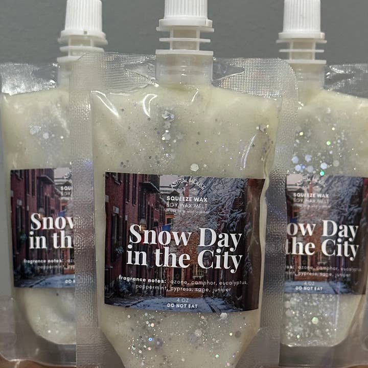 'Snow Day in the City' Squeeze Wax™ Squeezable Soy Wax Melt for wholesale by Astral House Aromas