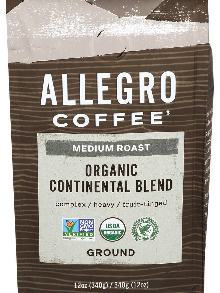 Organic Continental Blend Coffee - Ground for wholesale by Allegro Coffee