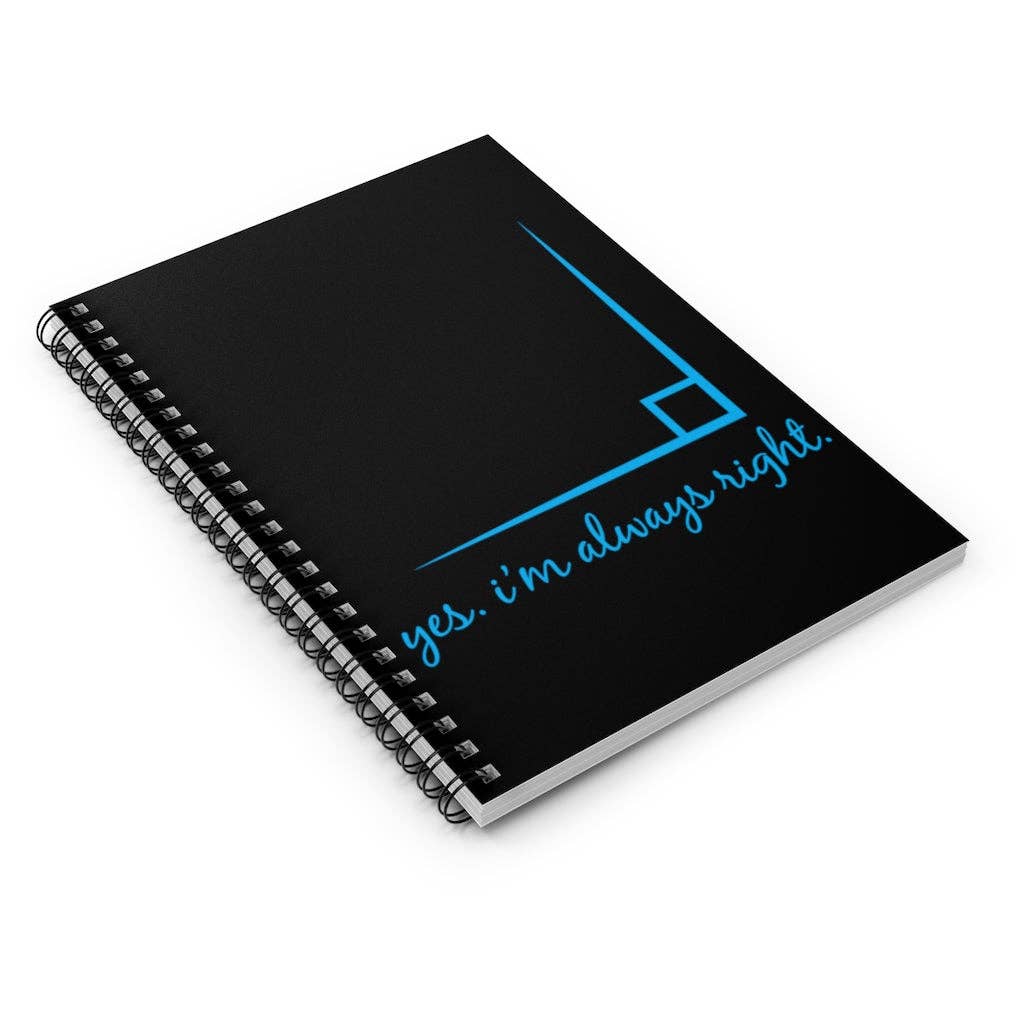 Teegarb LLC - Wholesale Notebook - Spiral Notebook Math Teacher Accountant Accounting Gift Funny I'm Always Right Pun Gag Joke Graphic Men Women2