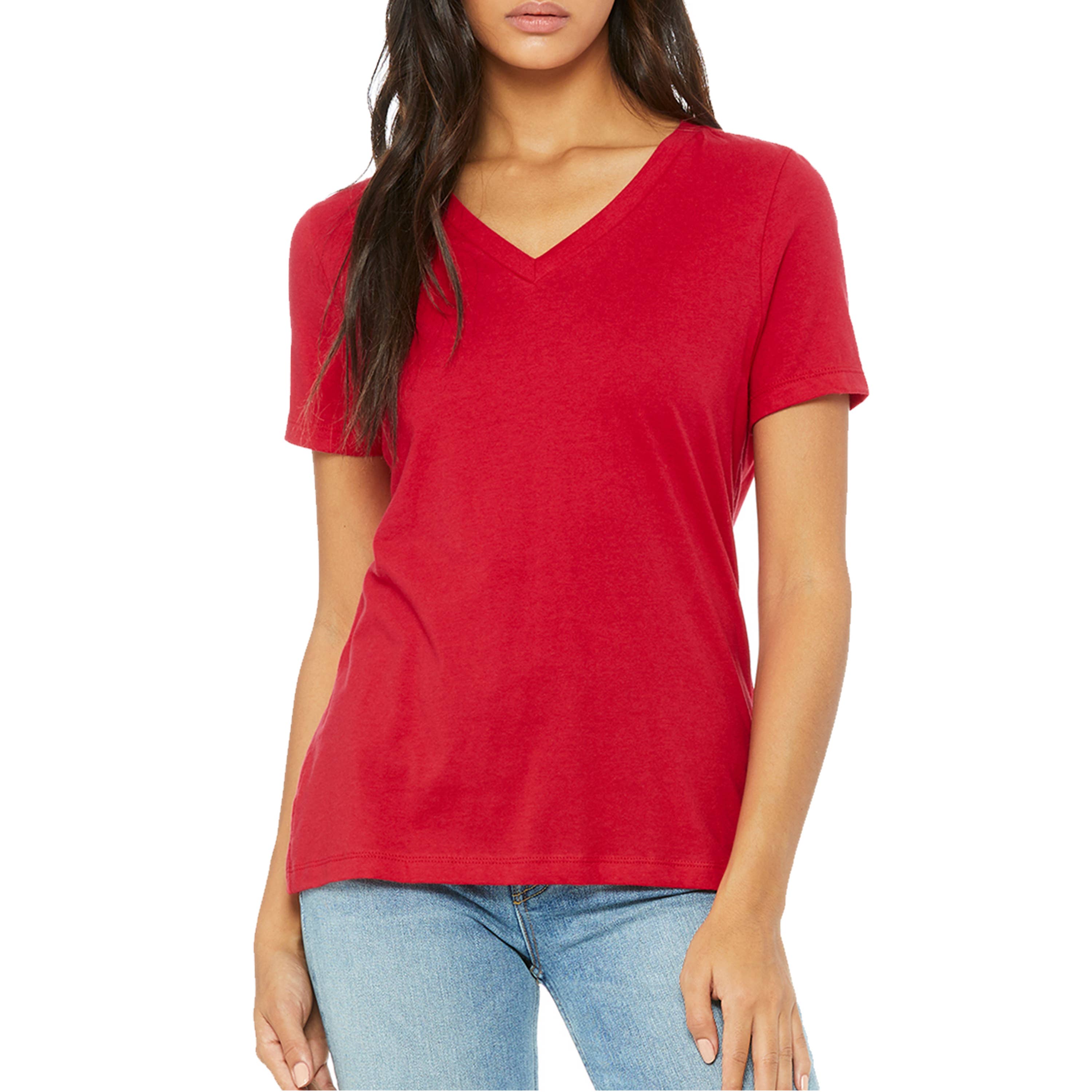 Galaxy By Harvic - Wholesale T-Shirt - Women's - Women's Loose Fitting  Short Sleeve V-Neck Tee1