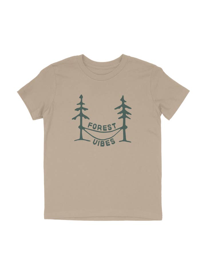 Bosvibes Lange Bomen Kinder T-shirt voor wholesale door Buffalo Mountain Print + Supply