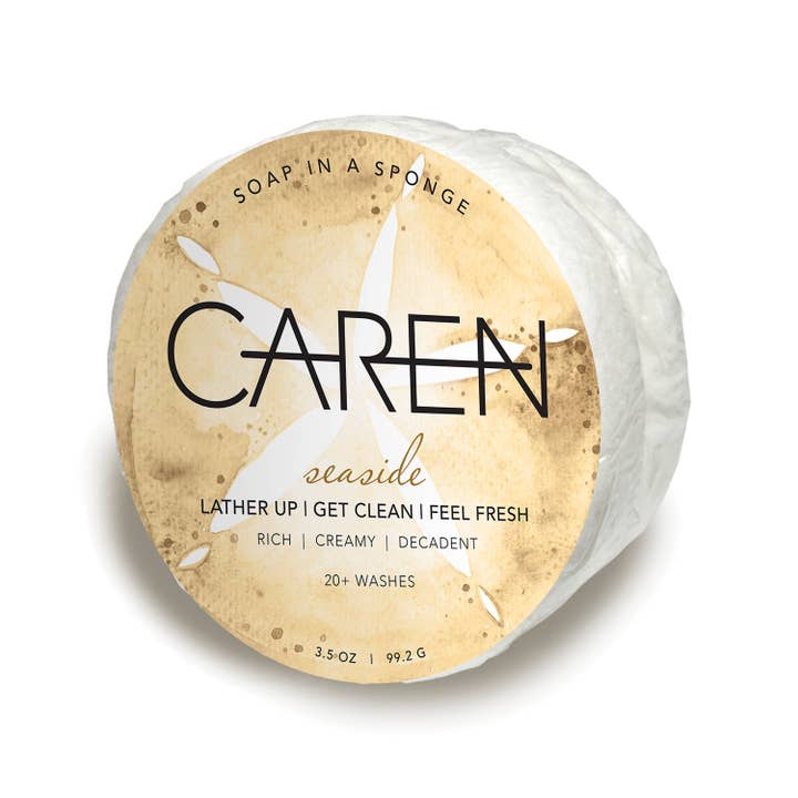 Caren Products - Wholesale Bath Pouf/Sponge - Seaside Shower Sponge White