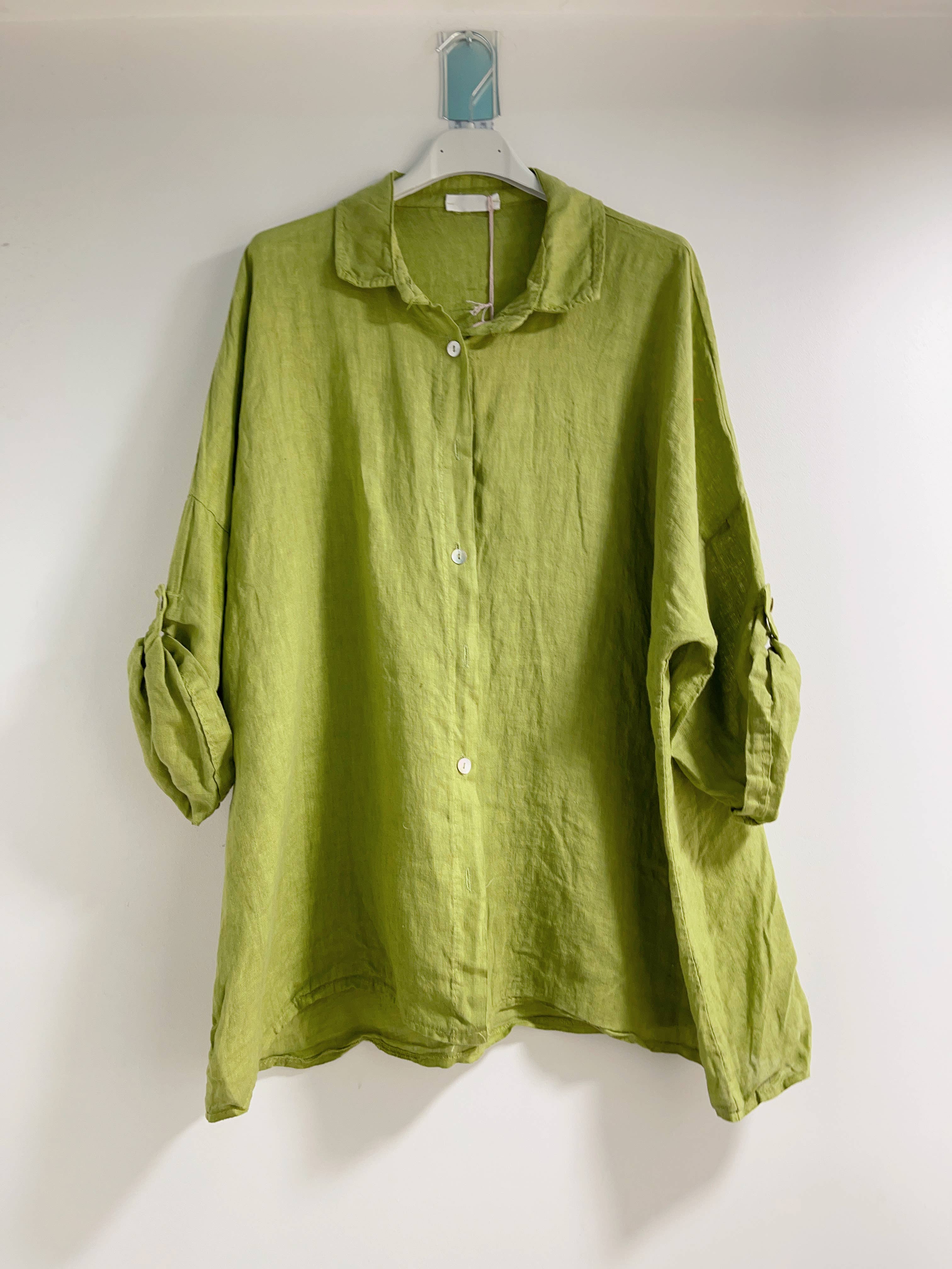 Happy look - Wholesale Button Down Shirt - Women's - Loose linen shirt 2