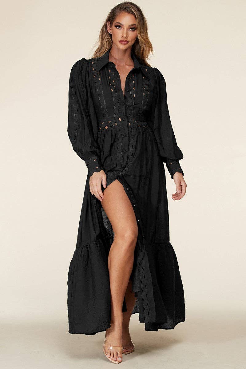 Black Whimsical Maxi Dress for wholesale on Faire3