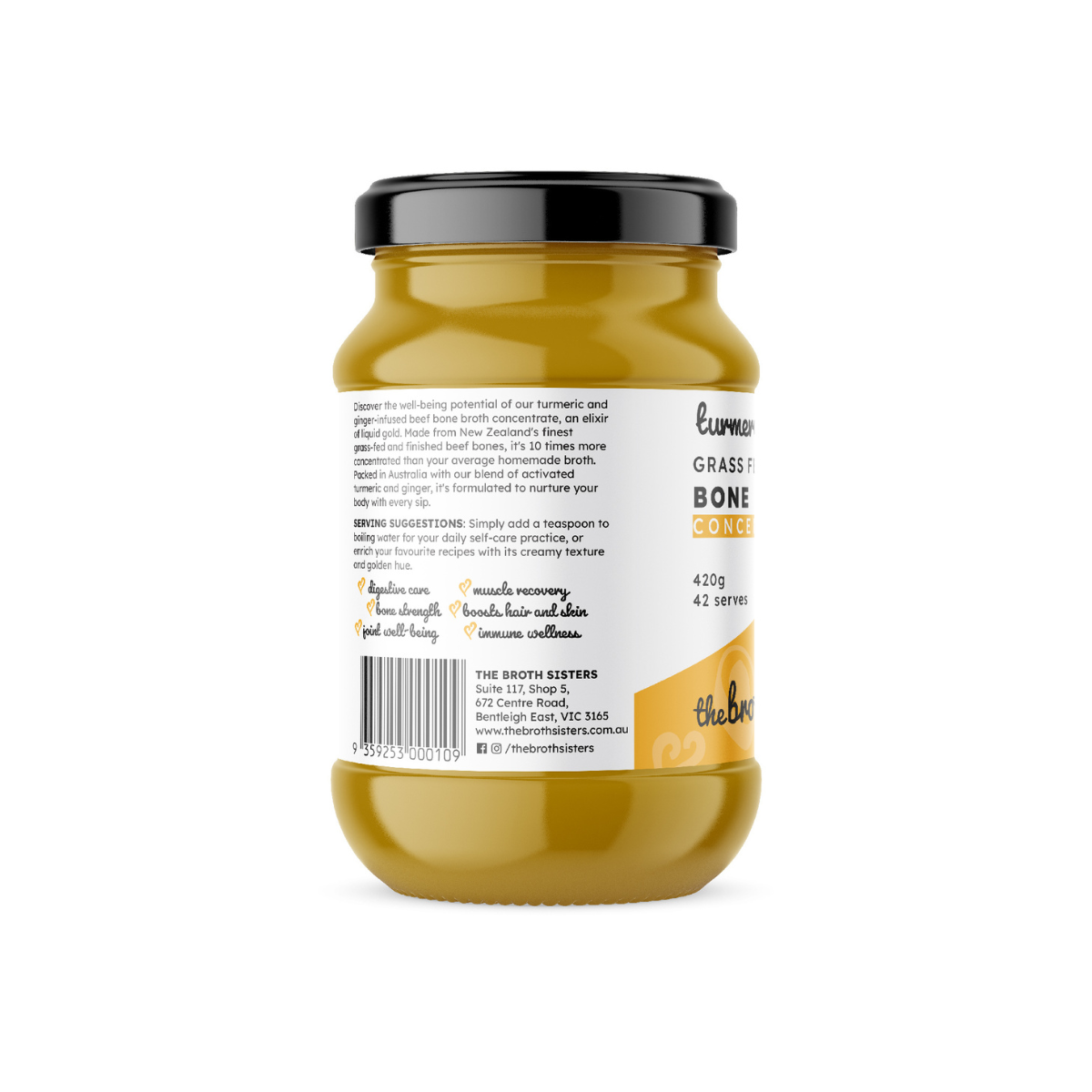 The Broth Sisters - Wholesale Broth - Beef Bone Broth Concentrate - Turmeric and Ginger 420g1