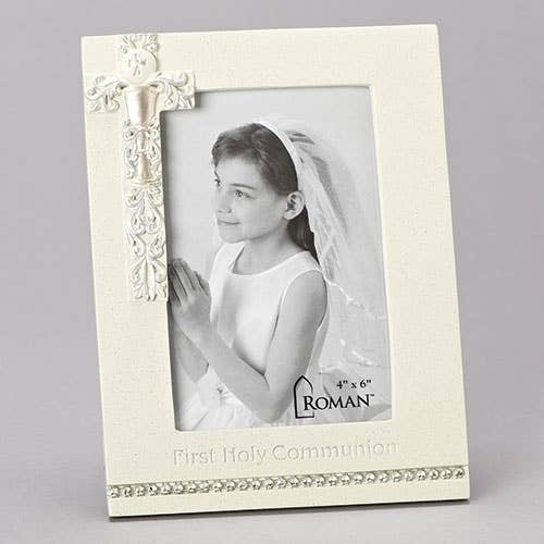 Communion Silver Scroll Frame (4x6) for wholesale by Roman