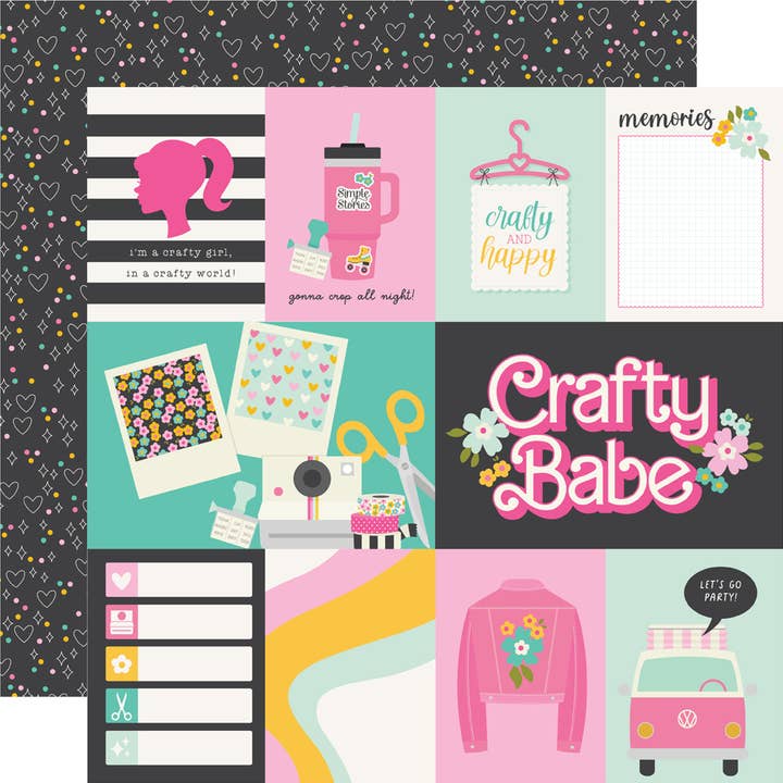 Crafty Babe Elements 2 Dubbelzijdig Designer Karton voor wholesale door Simple Stories