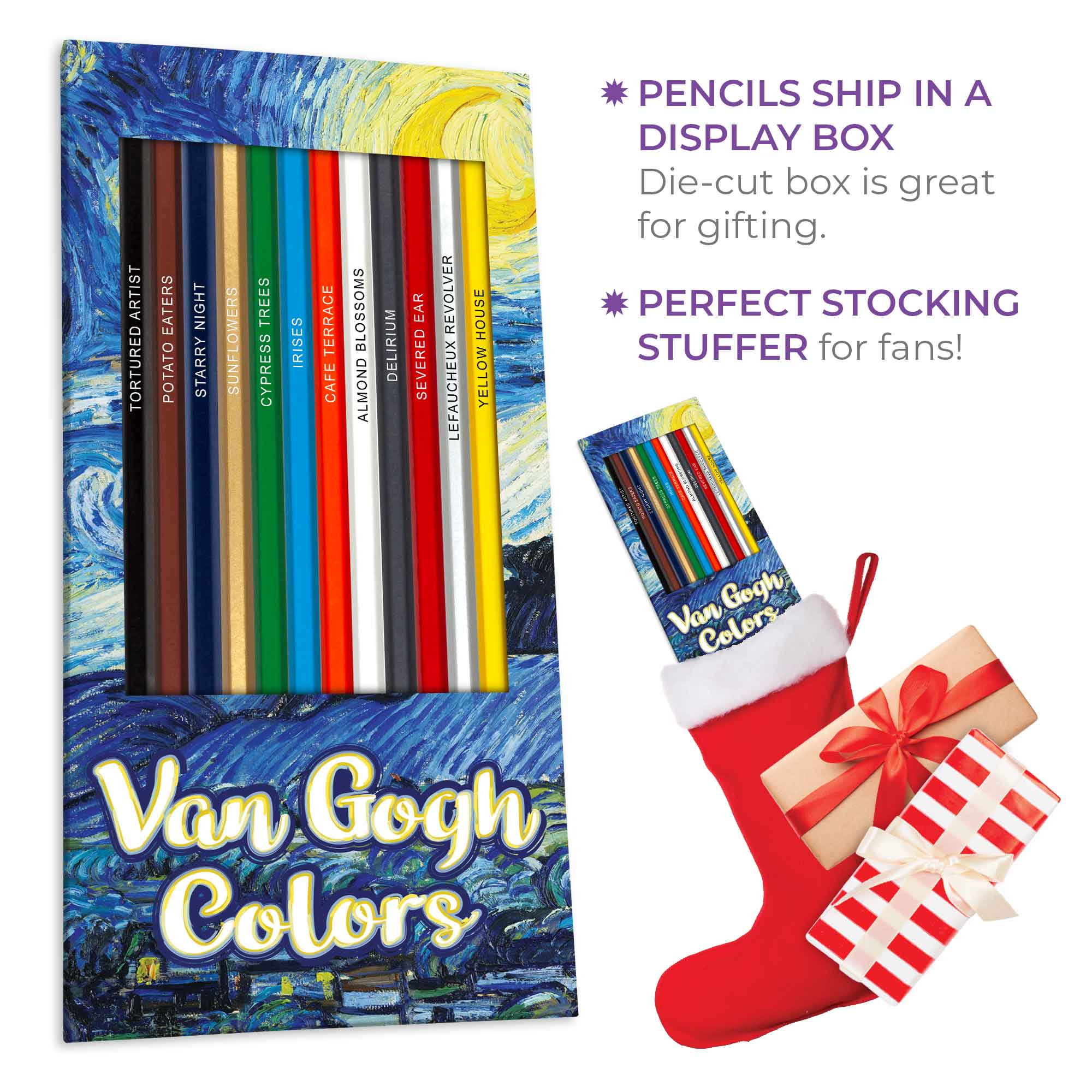 Pop Colors Colored Pencils and Coloring Sheets - Wholesale Painting/Drawing - Van Gogh Colors Colored Pencil Set3