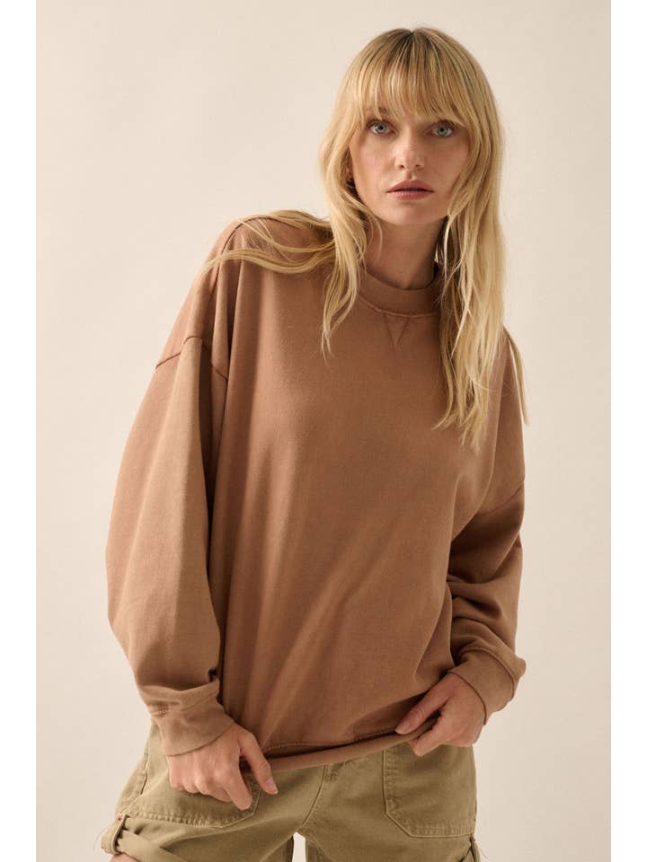 Promesa USA - Wholesale Sweatshirt - Women's - Solid Knit Pullover Crewneck Sweatshirt9