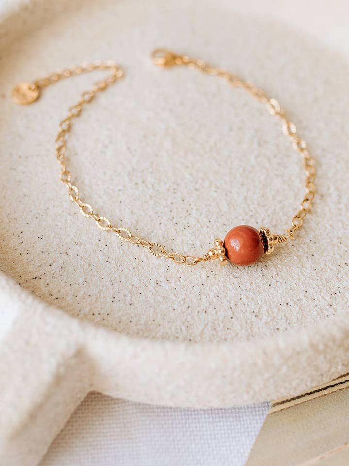 Osiris bracelet - red jasper for wholesale by SIKA BIJOUX