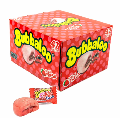 Mr. YuYu's Chililicious Candy - Wholesale Chewing Gum - Bubbaloo Gum Sabor Fresa 47 Count0
