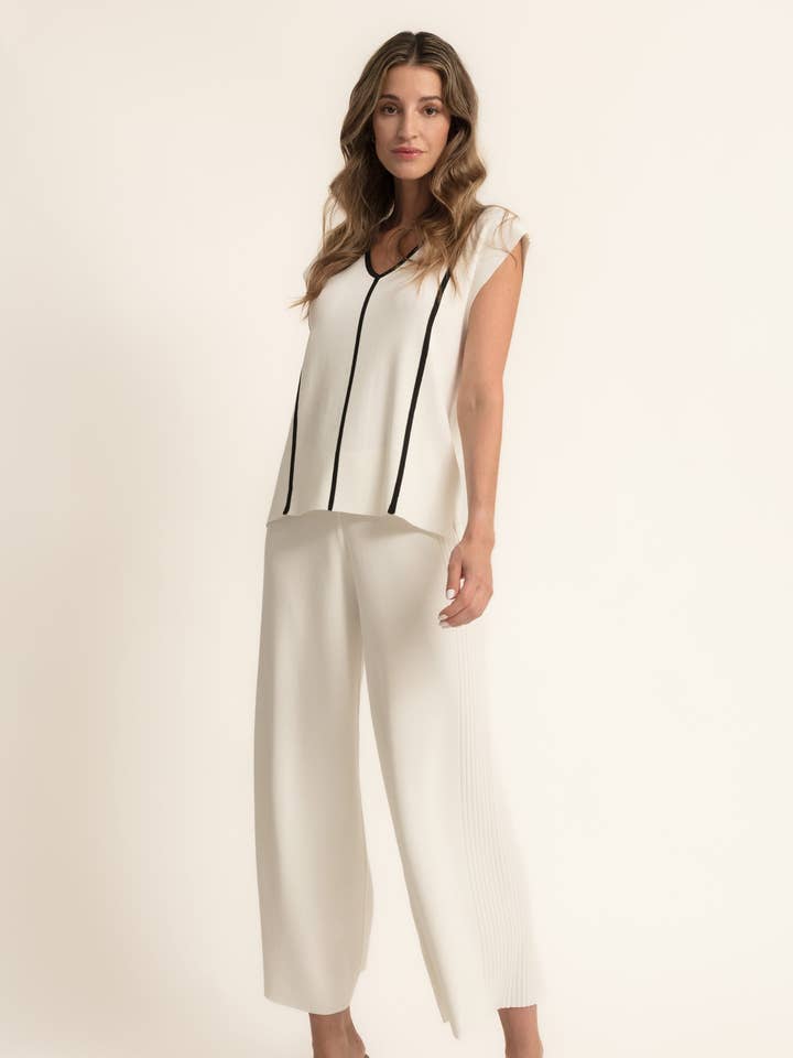 Rette bukser i strik med sidestruktur B2B for engroshandel hos CMS Love