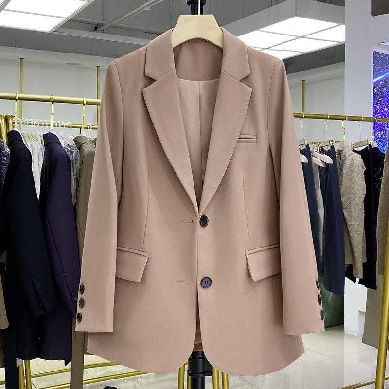 Plush Looks – wholesale Blazer - Dam – Casual blazer med lös passform i enfärgat utförande5