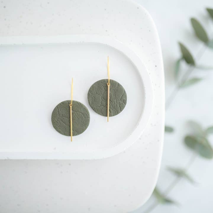 Hazel n Blue - Wholesale Dangle Earrings - Clay Earrings | Simple Circle Hoops | Spring Fling Collection6
