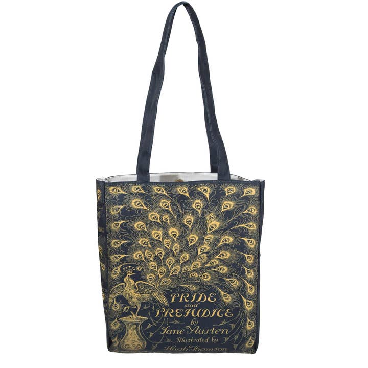 Well Read Company - Wholesale Tote Bag - Women's - Pride and Prejudice Green Jane Austen Tote Bag