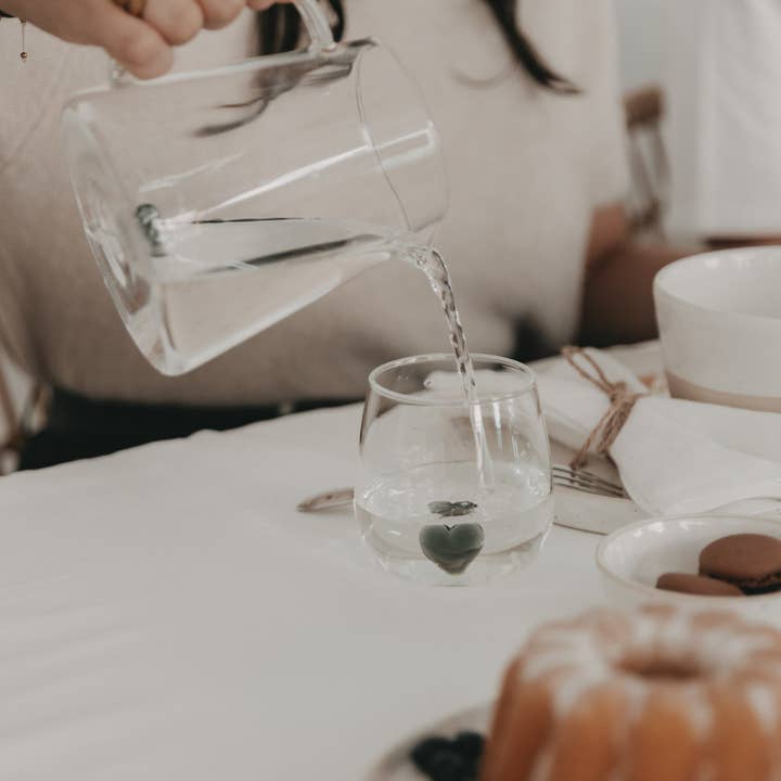 Eulenschnitt - Wholesale Drinking Glass/Cup - Black heart figure drinking glass (VE = 6 pcs)2