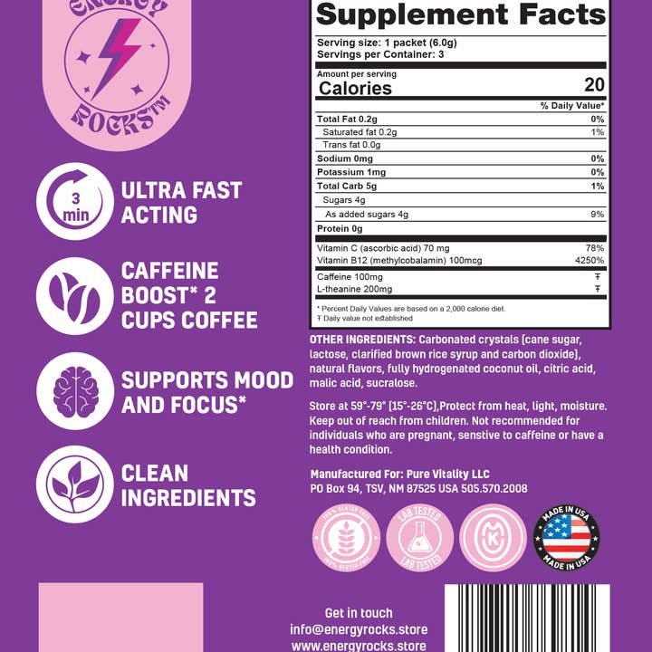 Energy Rocks - Wholesale Snack Bar - Energy Rocks™ 3-pack Hang Hole Cherry Berry3