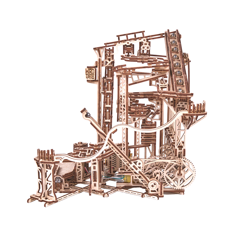 WoodTrick - Wholesale DIY Craft Kit - Wood Trick Spiral Marble Run Wooden 3D Mechanical Model Kit2