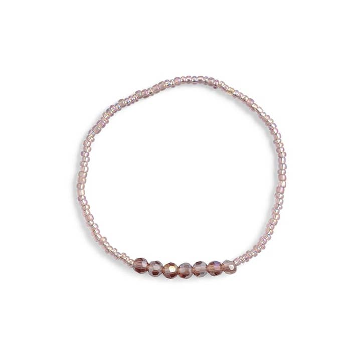 ByBazz - Wholesale Beaded Bracelet - Armband April paars