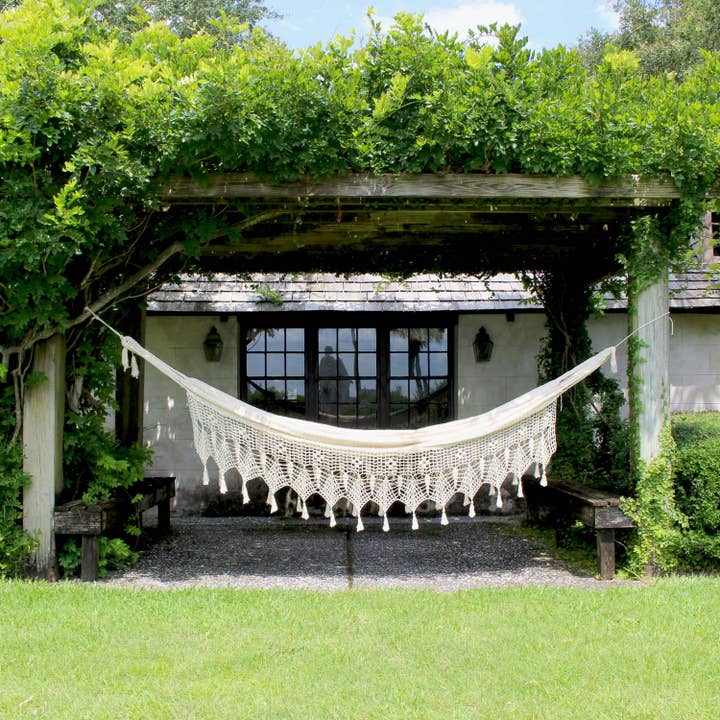 Hand Knotted Cotton Hammock and other Purchase Wholesale hammock. Free Returns & Net 60 Terms on Faire trending on Faire.