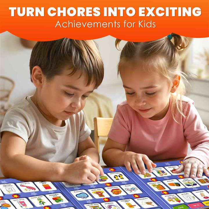 QUOKKA - Wholesale Planner - Magnetic Chore Chart for Kids | 72 Routine Magnets & Star Rewards4