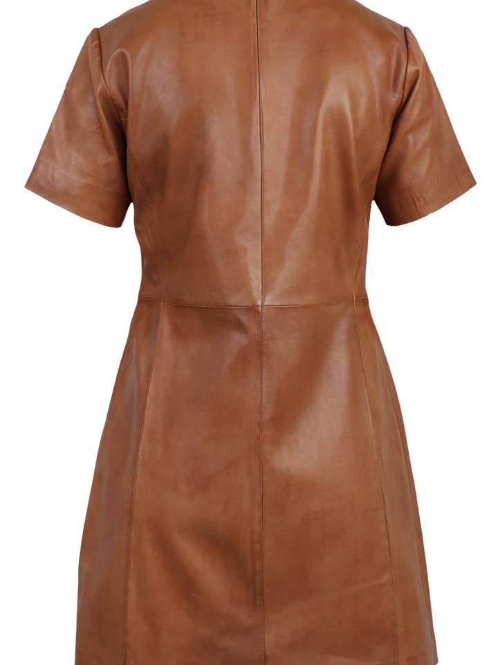 Ricano - Wholesale Dress - Women's - Ladies leather dress femme - premium lamb leather