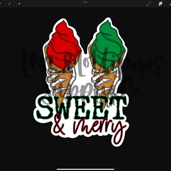 Autocollant Joyeux Noël Doux & Enjoué pour la vente par Lem&Lollipops Supply Co. LLC