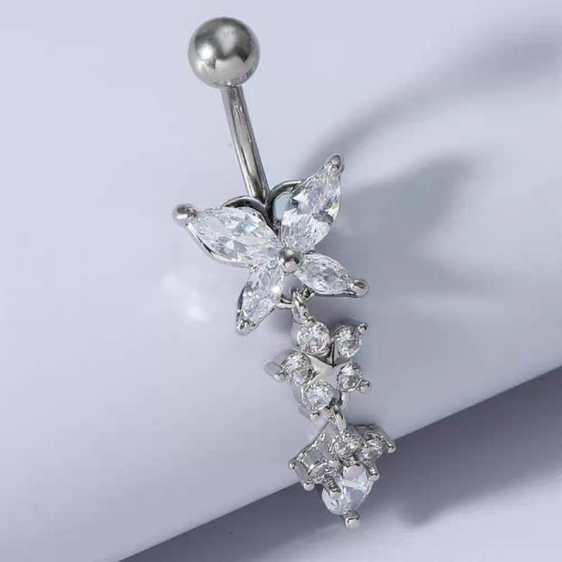 Gemscape UK - Wholesale Belly Ring - Stunning Butterfly Body Piercing with crystals3