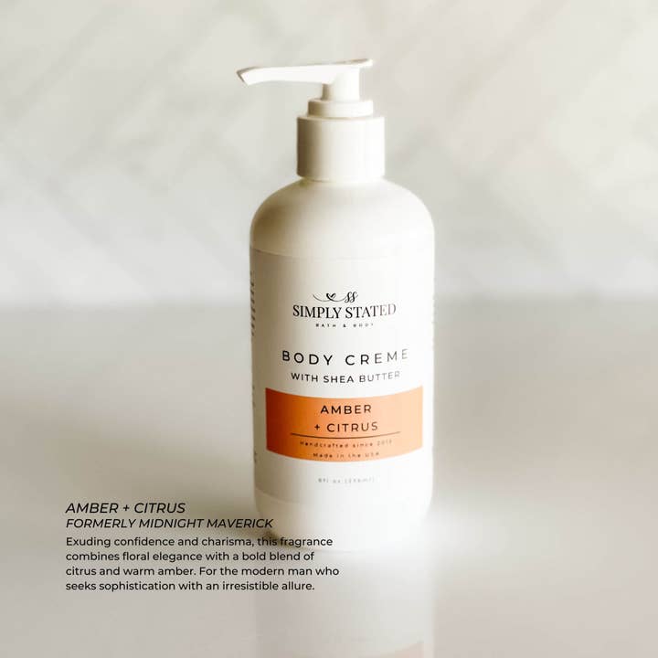 Simply Stated Bath & Body - Wholesale Body Cream/Lotion - Men's - Men’s Body Creme - Shea Butter Moisturizer1