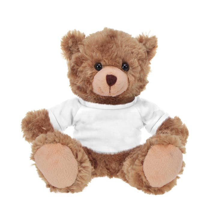 Plushland - Wholesale Stuffed/Plush Toy - Kids & Baby - Customized Plush teddy bear with tee shirt, sitting, 11