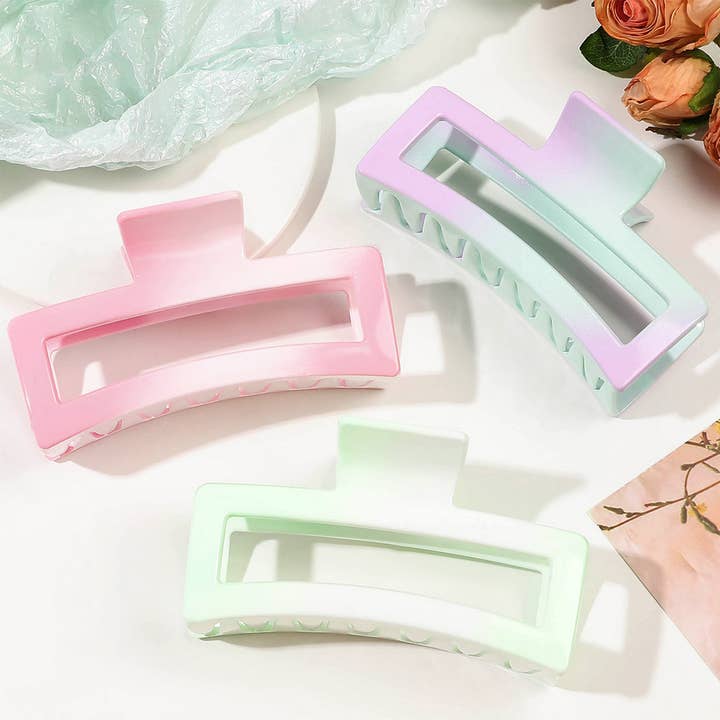 Gradient Cream Hair Claw XL Ponytail Shark Clip_CWAHA1645 for wholesale by ACCITY