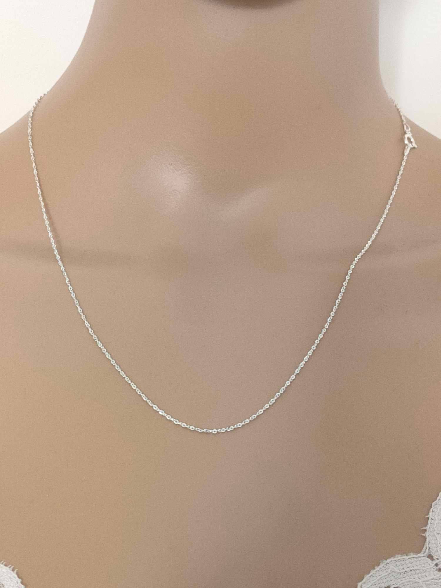 Thanina bijoux - Vendita all'ingrosso Collane a catena e maglie - Collana a maglia sfaccettata da 1,1 mm in argento 9252