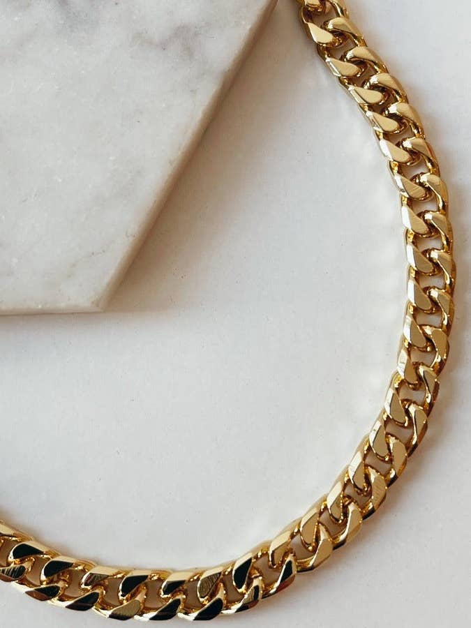 18k Guld Fylld Curb Länk Kedja | 9mm för wholesale av Océanne