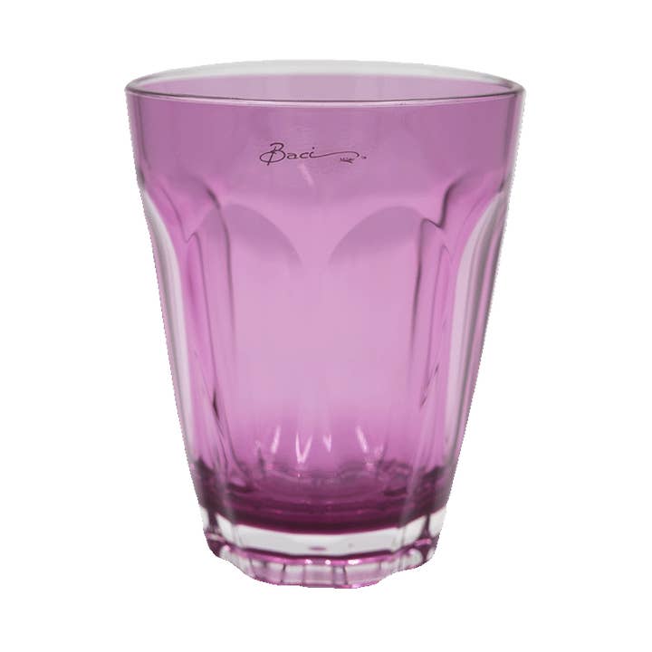 Conjunto com 6 copos de acrílico para água - Magenta - Aqua por atacado de Baci Milano