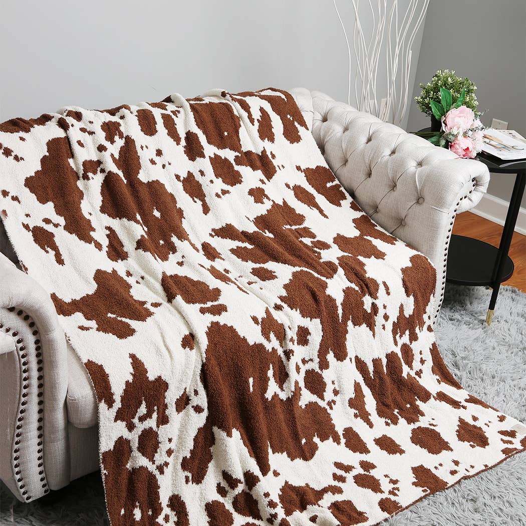 Fashion City - Wholesale Throw Blanket - Cow Pattern Throw Blanket7