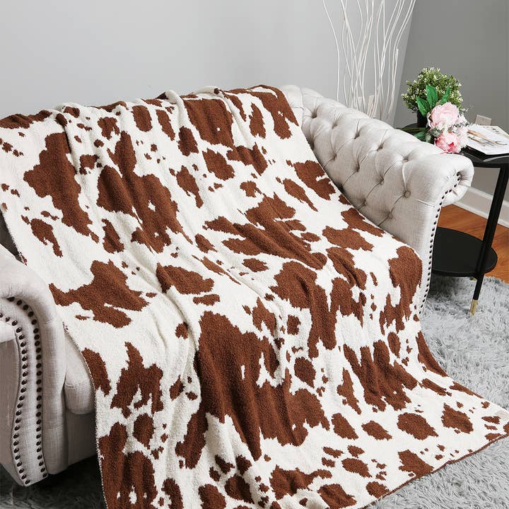 Fashion City - Wholesale Throw Blanket - Cow Pattern Throw Blanket7