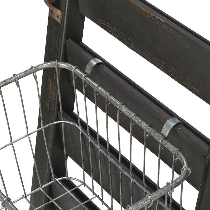 Tripar International - Wholesale Retailer Display - Accessories - Basket and Hooks for Shutter Ladder Display (17903)