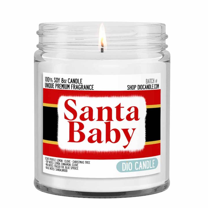Santa Baby Candle for wholesale by Dio Candle Company