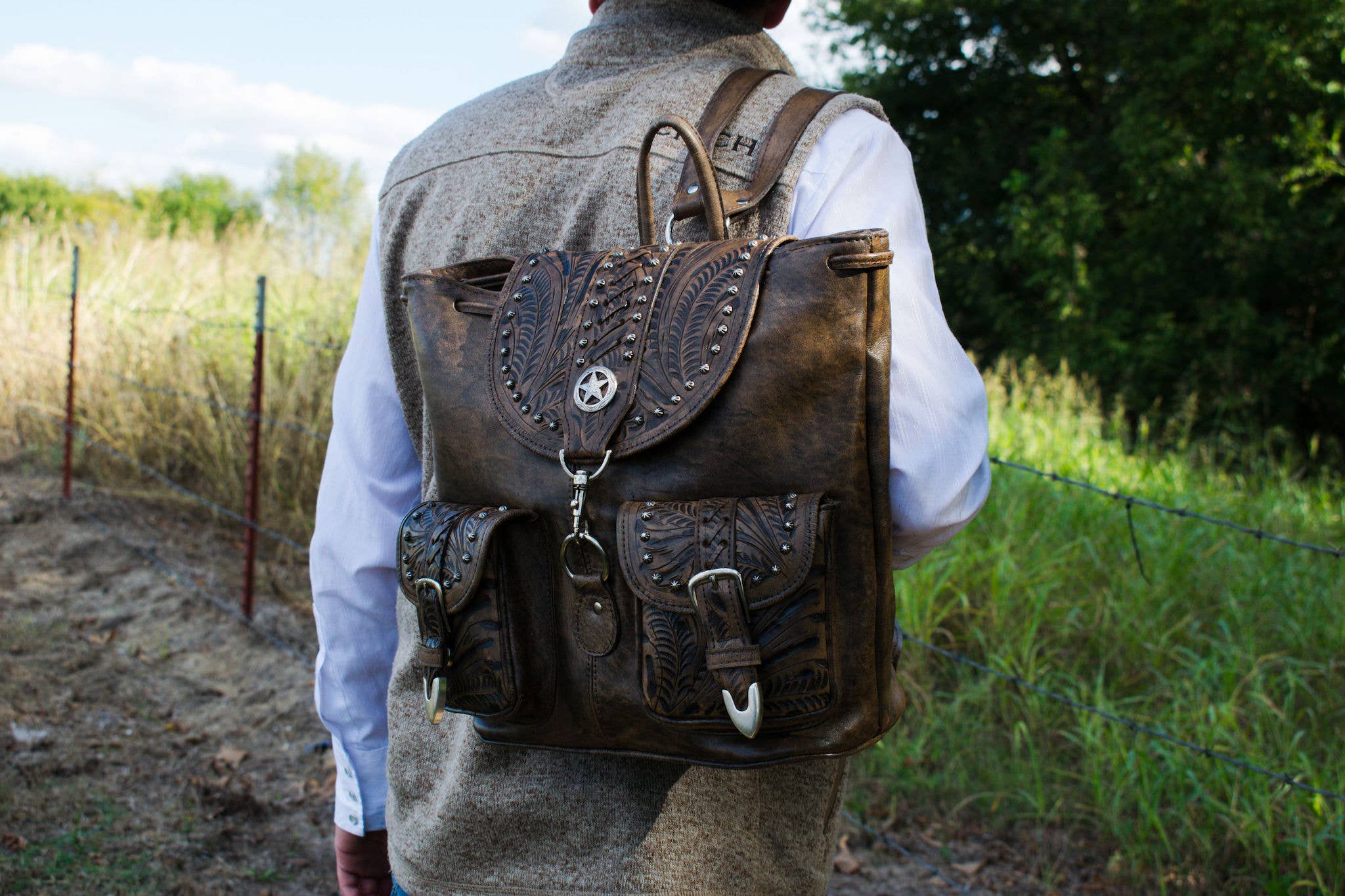 American West - Venta al por mayor Mochila - Unisex - Mochila Clásica de Viaje con Cordón y Bolsillo Frontal8