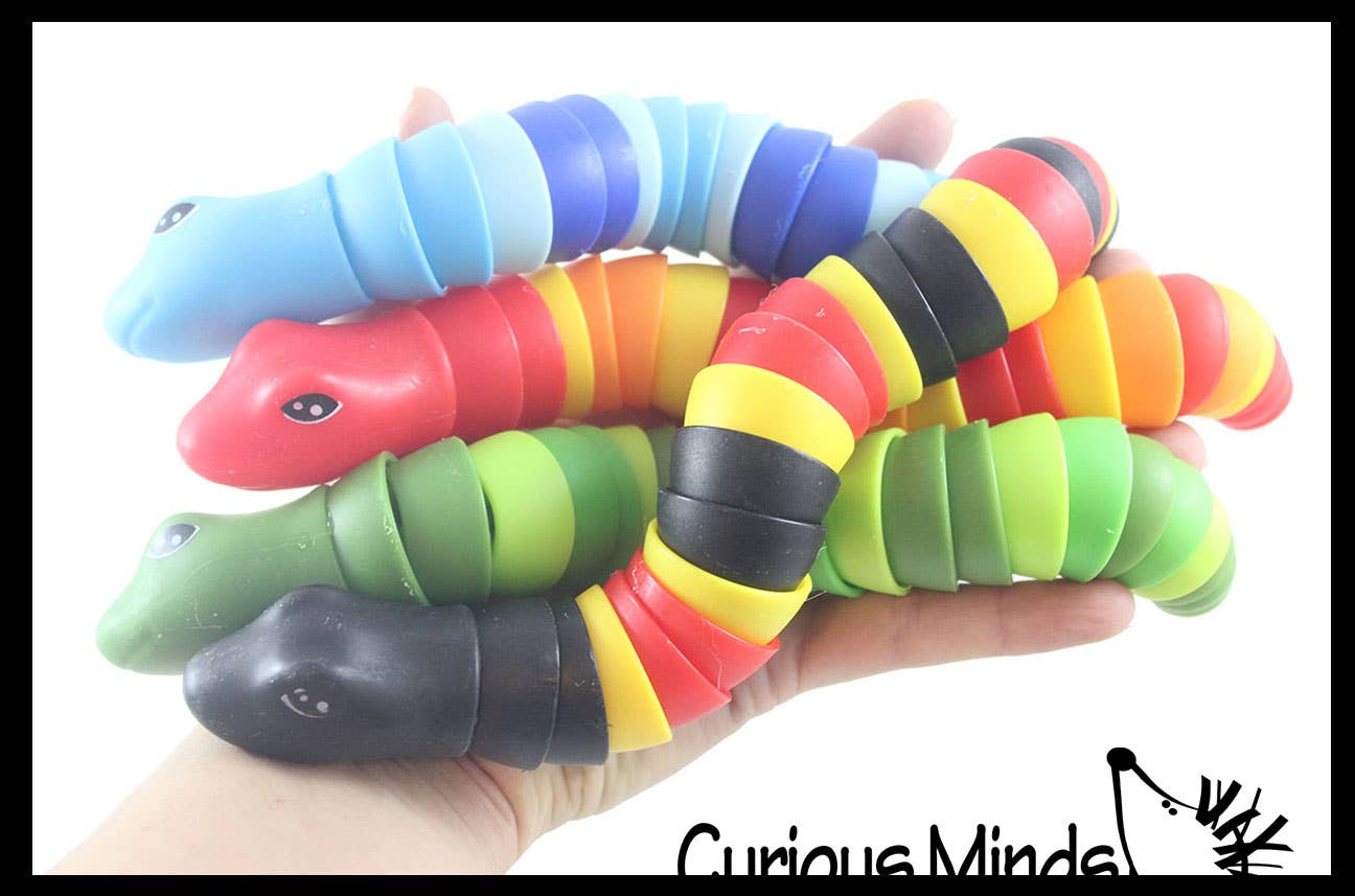 Curious Minds Toys - Venta al por mayor Pelota antiestrés - Niños - 1 serpiente articulada grande, menea, inquieta, articulada, en movimiento6