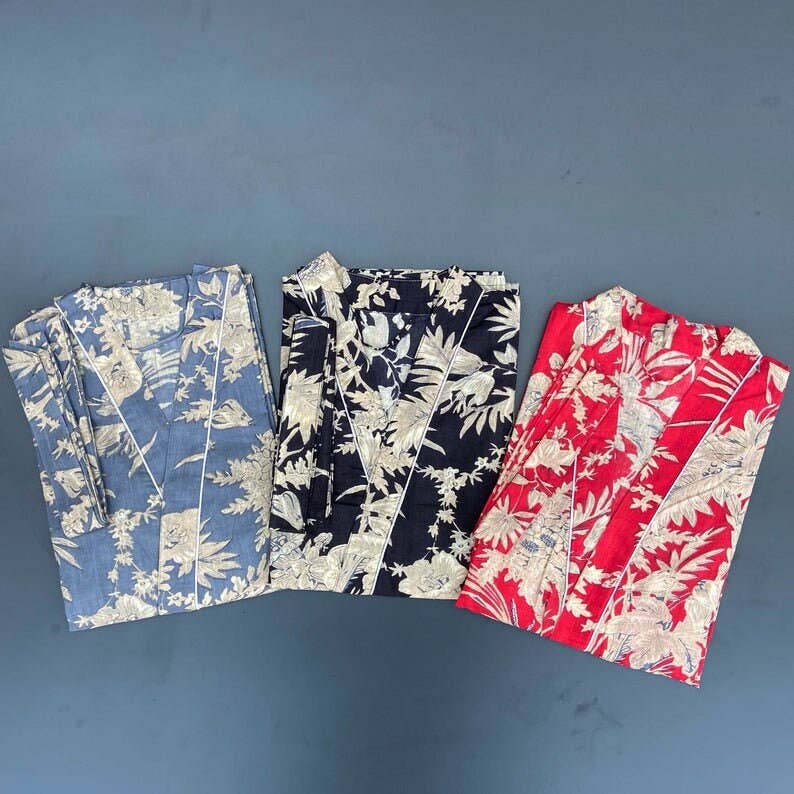 GYPSY STUDIO - Wholesale Robe - Women's - Floral Print Robes Bridesmaid Kimono Robe Floral Bridal Robe3